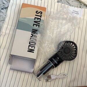 Steve Madden Black Portable Fan